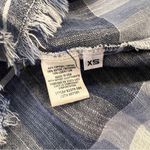 Anthropologie Bella dahl gauze cotton linen blue plaid button down shirt Photo 3