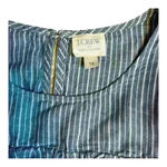 J.Crew  Linen Blend Ruffle Striped Cold Shoulder Top Sz 14 women Photo 4