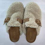 J.Crew Sherpa Buckle Clog Slippers in Tan/Cream, Women’s Size 8 Photo 9