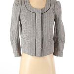 Anthropologie Coquille Eyes for You Cropped Cotton Blend Jacket Blazer Sz 2 EUC Photo 0