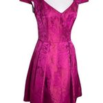 THEIA Fuchsia Shoulder Cap Formal Dress NWOT Size 10 Photo 2