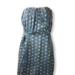 Line and Dot  Strapless Polka Dot Denim Dress Photo 0