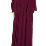 Show Me Your Mumu Caitlin Ruffle Maxi Dress Burgundy  Medium Photo 3
