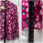 Diane Von Furstenberg  Tiny Pull Lorelei Two Sheer Silk Button Blouse Size 10 Photo 7