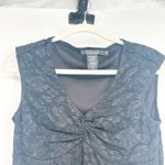 Rampage  Womens Y2K Whimsigoth Black Floral Lace Babydoll Blouse Top Size M Photo 3