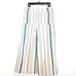 Madewell NWT  Emmett Wide-Leg Crop Pants in Stripe Button: Button Front Edition S Photo 4