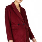 Altar'd State Corduroy Double Breasted Blazer Womens XS Red 100% Cotton Holiday Photo 0