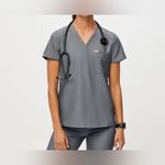 FIGS  Scrub Set Graphite Gray Zamora Jogger Pants Catarina Top XS Photo 7