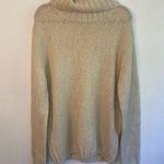 River Island NWOT  beige cable knit turtleneck sweater size XL Photo 0