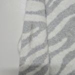 Everlane ‎  Wonens Oversized Alpaca Tiger Jacquard Cardigan  White/Gray Sz S NWT Photo 7