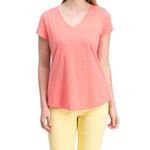 Maison Jules Pink V-neck Patch Pocket T-shirt XS Photo 0