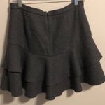 J.Crew  Mini skirt Wool Ruffle Tiered Size 4 Grey Photo 5