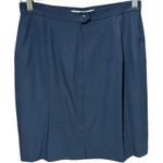 Max Mara  Navy‎ Blue Classic Virgin Wool Pencil Skirt Size US 10 Photo 0