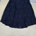 Ralph Lauren Lauren  Navy Floral Lace Cap Sleeve Fit Flare Dress Womens 4 Photo 4