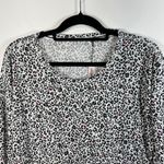 Victoria's Secret Black White Animal Leopard Long Sleeve Sleep Shirt Sz M NWT Photo 1