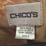 Chico's Vintage Chico’s Gold Silk Ruffled Open Jacket Photo 2