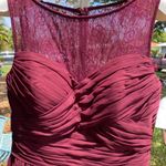 Camille La Vie Camille Prom/Evening Wine Lace Dress Size 14 Photo 2