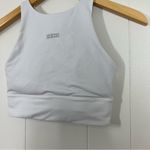 Lululemon  White Silver Blue Energy High-Neck Longline Bra Medium Support B–D Cup Photo 3