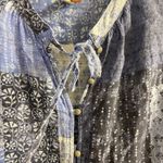 Pilcro  Anthropologie Blouse Tunic‎ Patchwork Print Tiered Medium Petite Photo 6