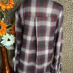 Doe & Rae ✅3/$30✅ NWT  Wine Button Down Long Sleeve Flannel Shirt with Wrist Ties | LARGE Photo 7