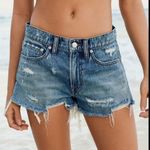 Urban Outfitters BDG  Denim Cutoff Shorts Distressed Frayed Hem Mid Rise Size 25W Photo 0