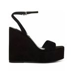Steve Madden Cecee Ankle-Strap Platform Wedge Sandals Suede Photo 0