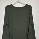 Torrid  Olive Green Knit Henley Scoop Neck Long Sleeves Top Photo 5
