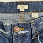 J.Crew  Stretch Women's Distressed Jeans Size 32‎ Medium Blue Wash Denim Photo 4