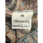 Belle France Paisley Palazzo Cropped Pants Size M Wide Leg Boho Made in Italy Red Size M Photo 5