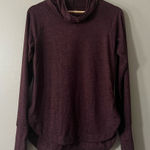 Athleta heathered purple cowl neck long sleeve hoodie with thumbholes Photo 0