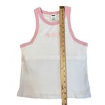 PINK - Victoria's Secret  Multi Ribbed White and Pink Heart Y2K Tank Top Size Med Photo 12