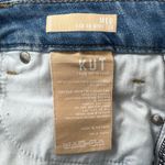 Kut From The Kloth Meg Wide Leg Jeans Women 8 High Rise Raw Hem Light Wash Denim Photo 4