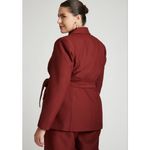 Eloquii New!  Wide Belt Single Breasted Blazer‎ burgundy, size 16 Photo 1