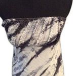 Lucky Brand strapless swim wear top ruffled marbled denim look Small blue Photo 0