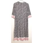 SIMPLY VERA VERA WANG 1/2 Sleeve "Maxi" Caftan Gray White Long Nightgown Pajamas Size M Photo 13