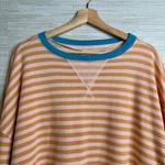 Free People sweatshirt pullover activewear classic striped crewneck cozy casual Photo 1