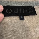 Quinn Women's Heather Brown Long Sleeve/Sweater with Gray Accent, 100% Cashmere Size M Photo 5