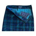 Talbots  2Petite 28” velvet A-line blue green plaid mini skirt Black Watch tartan Photo 2