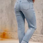 Judy Blue  Mid Rise Star Pocket Light Wash Distressed Jeans 7/28 EUC Photo 6