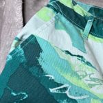 Forever 21 Cargo Pants Womens Small Teal Green Abstract Wide Leg Utility Y2K Photo 6