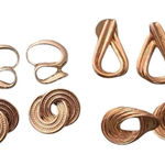 4āpair of gold coloredāearrings Swirly & sophisticatedāEVC Photo 0