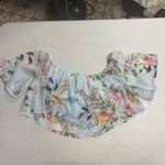 Peach Love Women’s Off Shoulder Floral Crop Top Size Medium Multicolored Photo 11