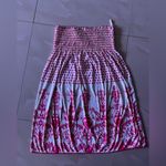 Polka Dot Strapless Dress Tinving white with pink mini dress size 2 Red Photo 3