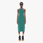 MOTHER Chin Ups Midi Dress Ribbed Tank in Move It Cadmium Green Size XS Photo 12