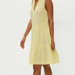 Michael Stars Daisy Gauze Dress Lemon- lime shade- flaw - snag on bodice Photo 5