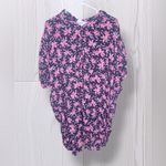 ACACIA Women’s Oversized Mombasa Floral Button Up Shirt in Madonna Color Purple Size XL Photo 2