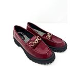 Seychelles  Burgundy Red Patent Leather Loafers Photo 5