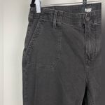 Paige ‎ Faded Mist Black Mayslie Relaxed Cropped Jogger Jean Pants Size 32 Photo 1