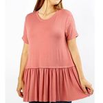 Ash MEL RUFFLE SHORT SLEEVE TEE -  ROSE Photo 0