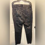 Joseph Ribkoff  Women's Black Metallic Snake Print Skinny Jeans Size L Photo 1